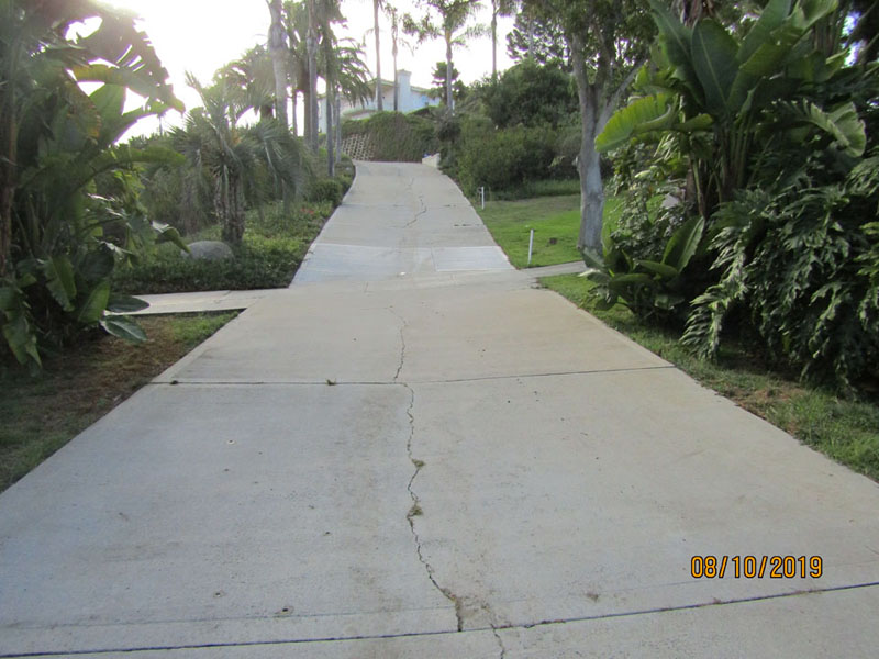 Driveway after oil spill cleanup