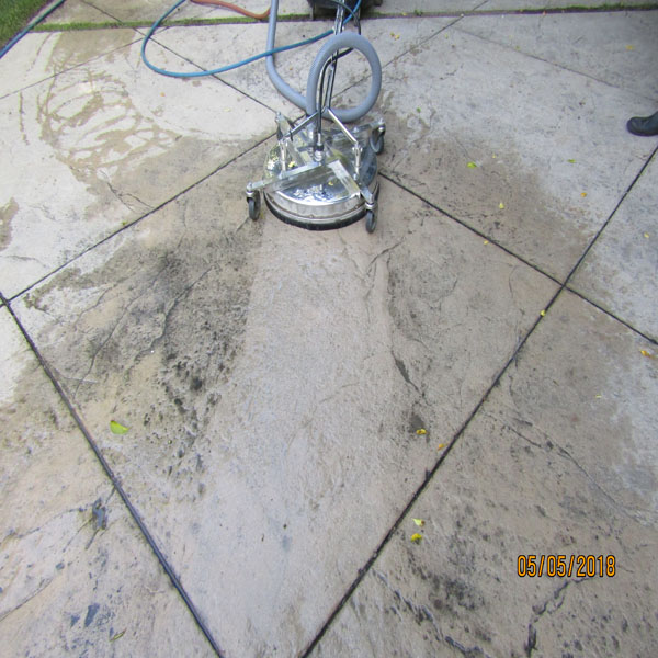 Pressure washing surface cleaning