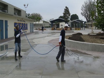 Commercial surface cleaning