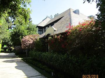 After roof cleaning service using lift access
